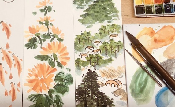Online Chinese Watercolour classes with Dr Chun-Chao Chi